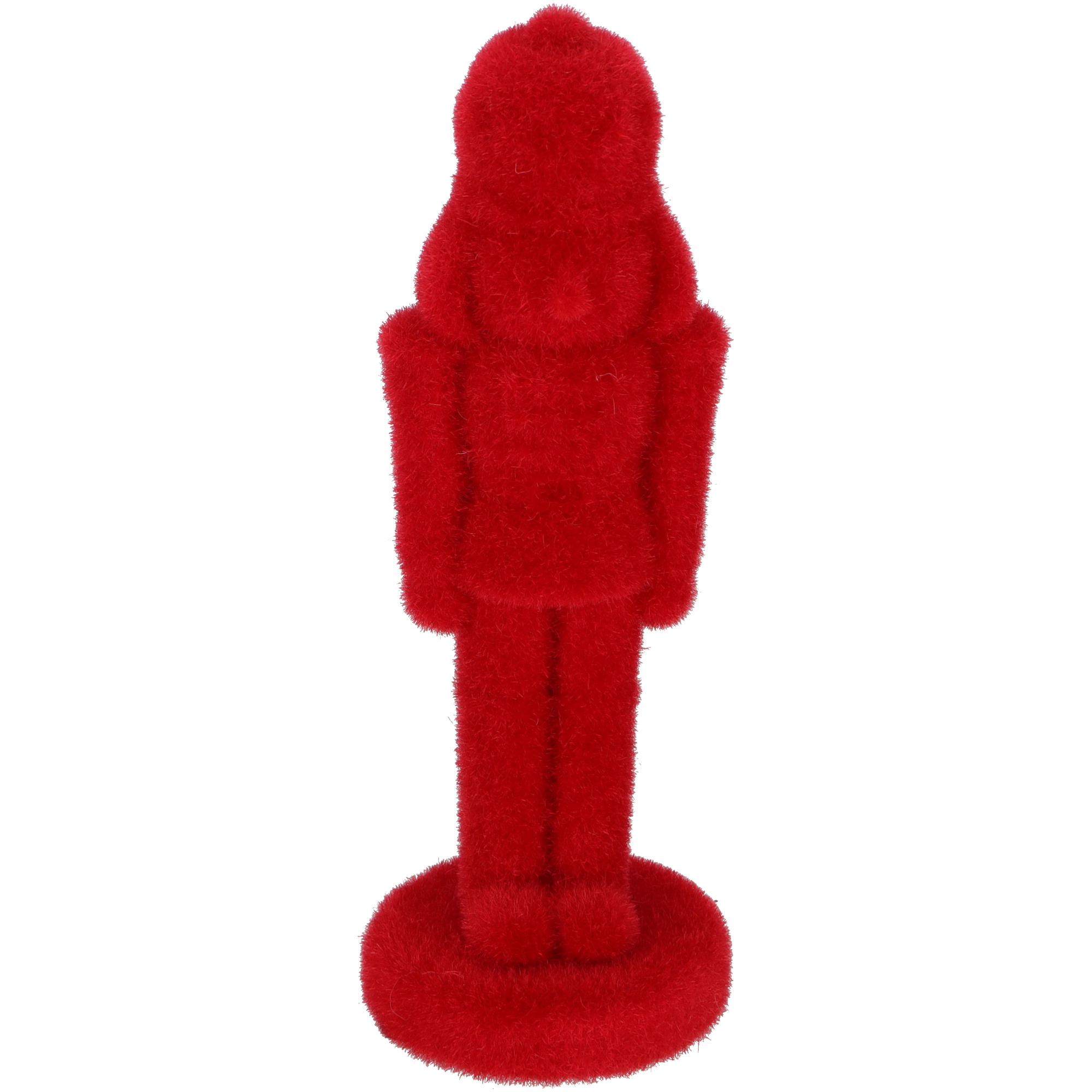  Kunststoff Nussknacker Tasko, H30cm, rot beflockt